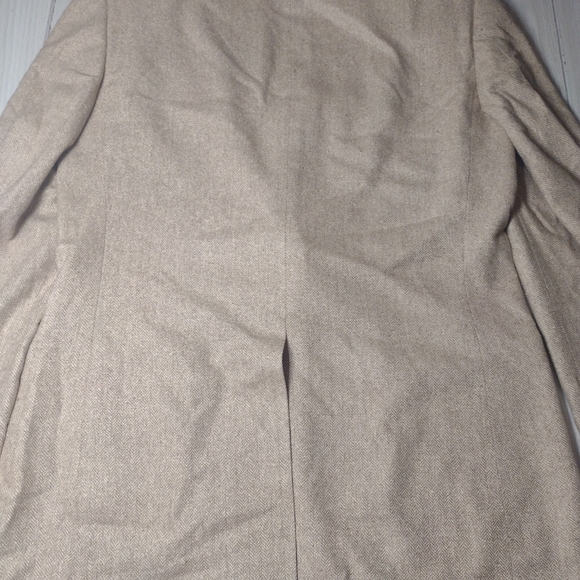JOHN ASHFORD 3 Button Herringbone Blazer/Sport Coat-Beige-Silk-SZ 40L-NWT - Picture 2 of 15